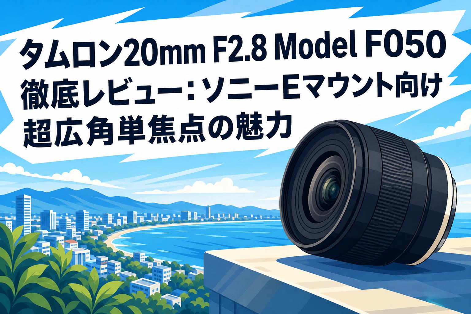 Tamron タムロン　20mm f2.8 ソニー Eマウント超広角　フルサイズ タムロン20mm F2.8 Model F050徹底レビュー：ソニーEマウント向け超