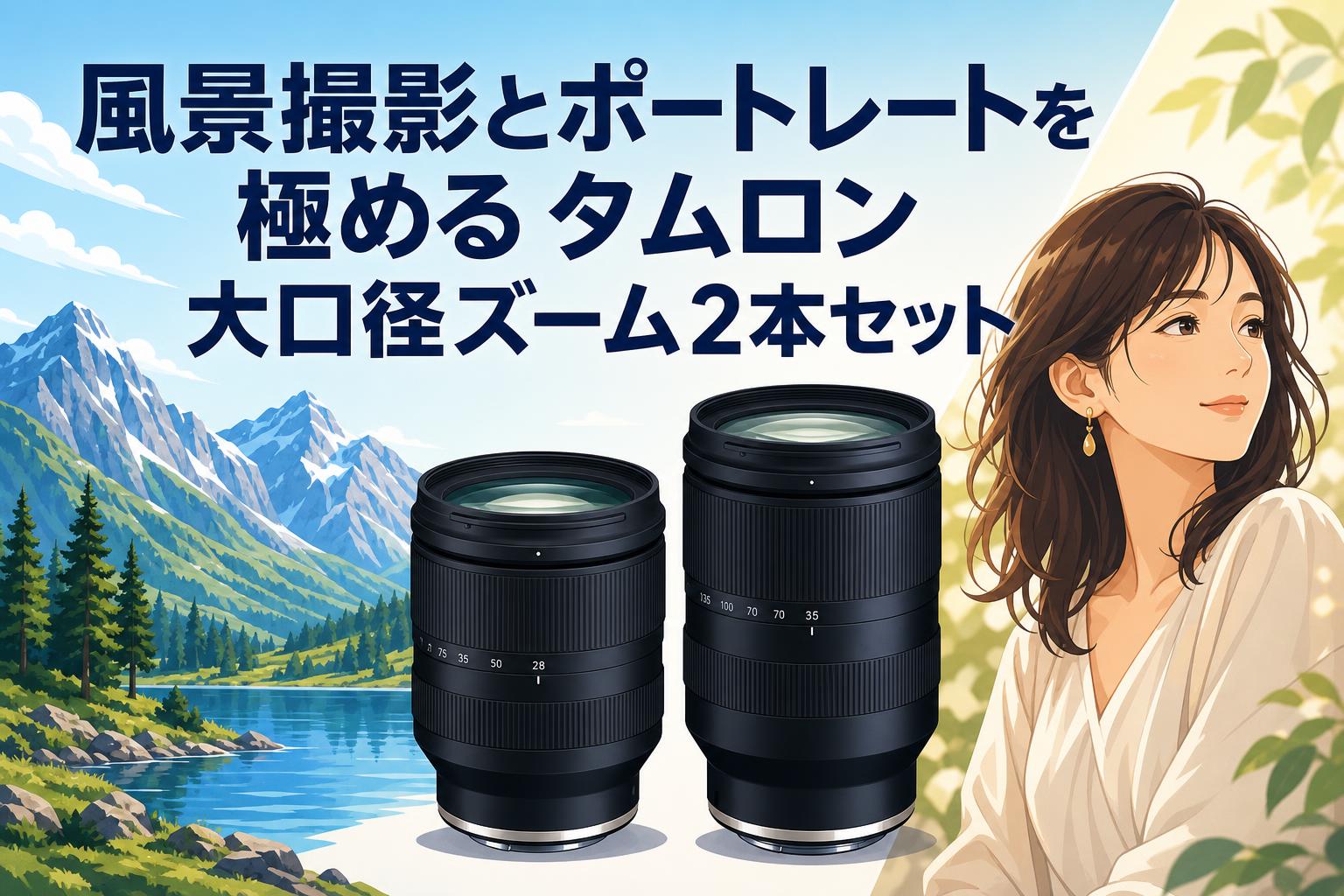 風景撮影とポートレートを極めるタムロン大口径ズーム2本セット