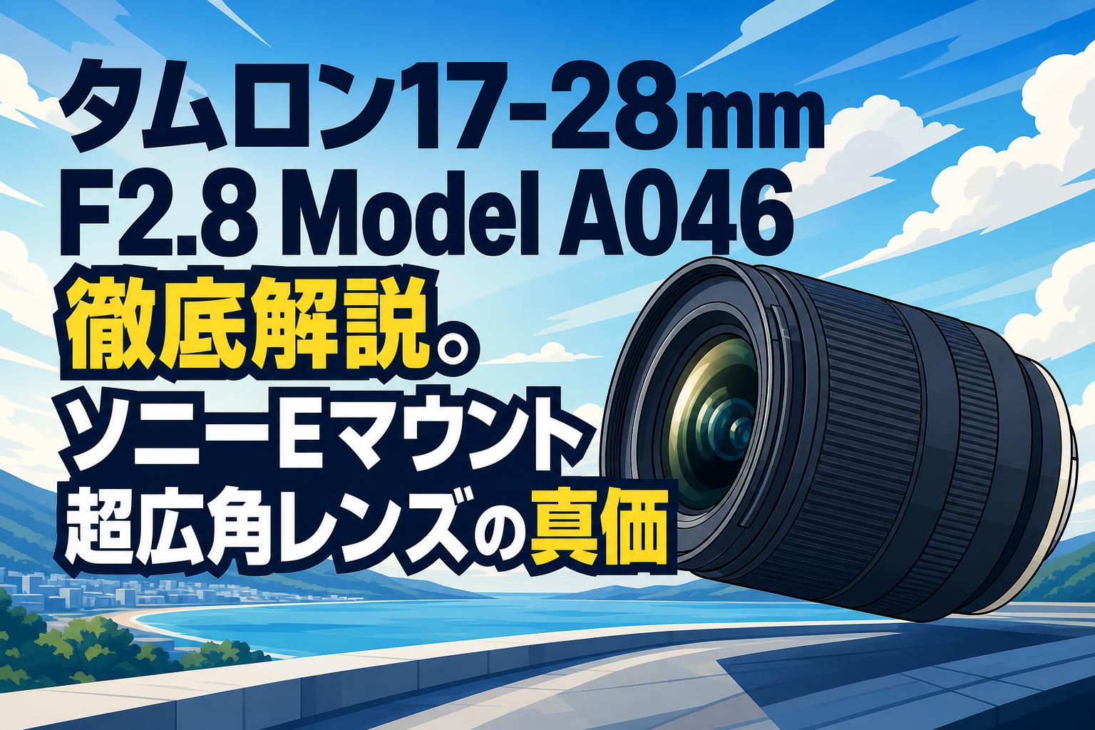 タムロン17-28mm F2.8 Model A046徹底解説。ソニーEマウント超広角