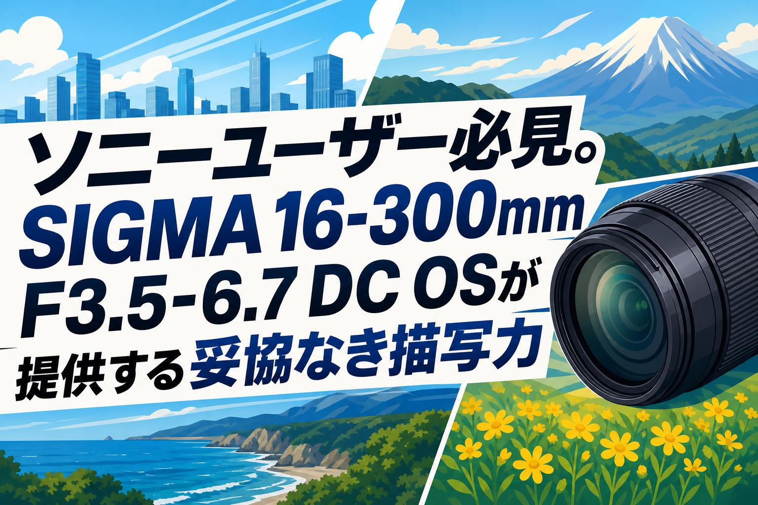 ソニーユーザー必見。SIGMA 16-300mm F3.5-6.7 DC OSが提供する妥協