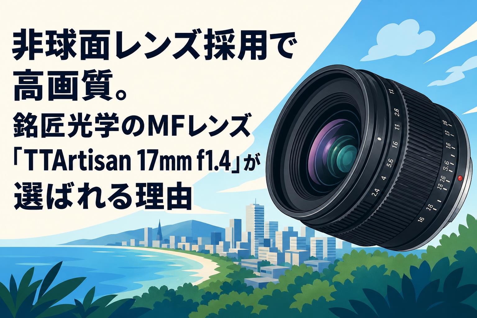 非球面レンズ採用で高画質。銘匠光学のMFレンズ「TTArtisan 17mm f1.4