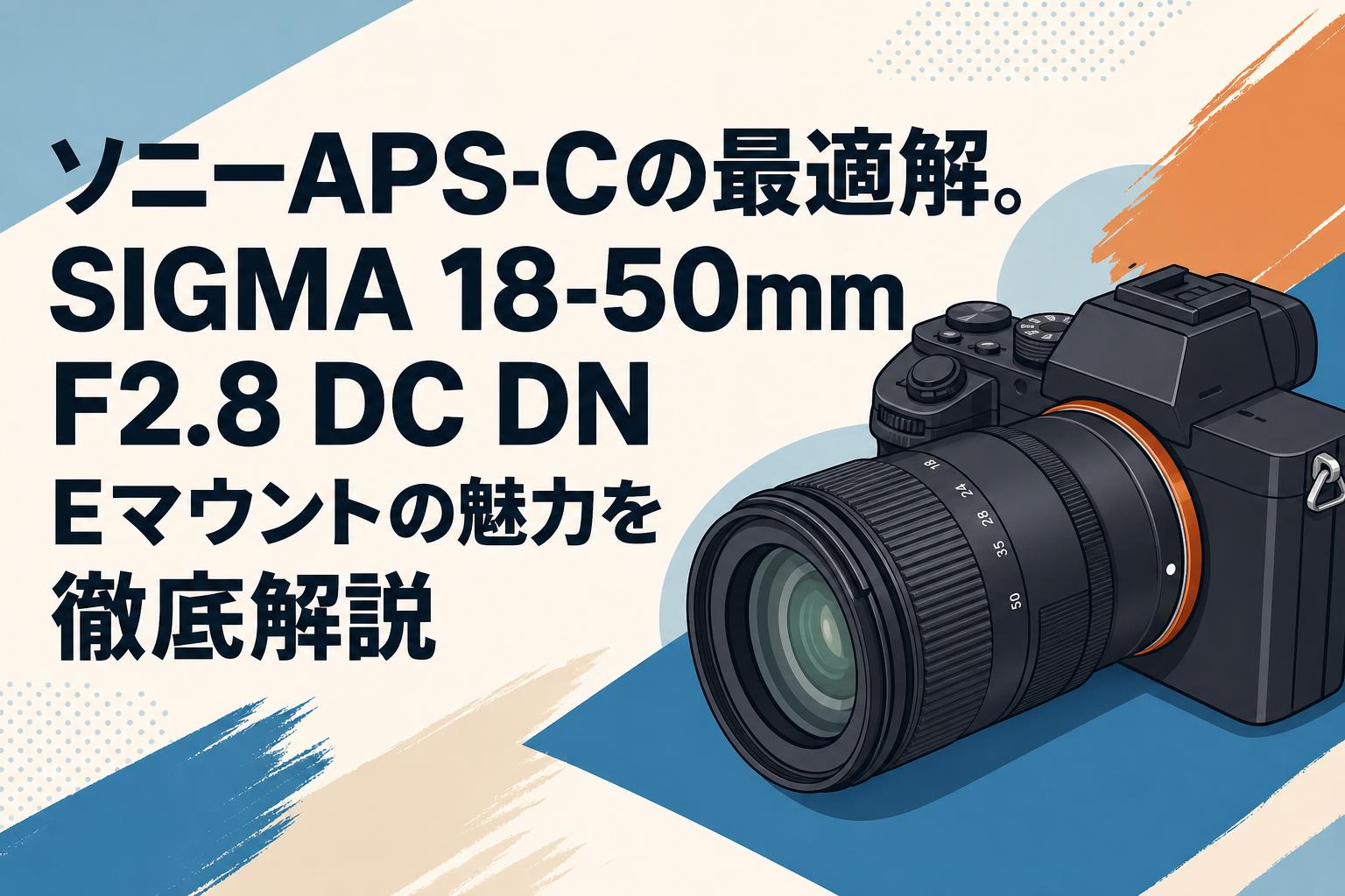 ソニーAPS-Cの最適解。SIGMA 18-50mm F2.8 DC DN Eマウントの魅力を