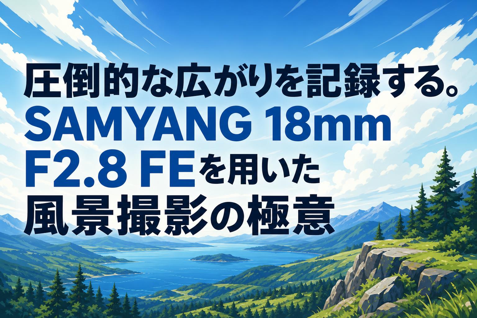 圧倒的な広がりを記録する。SAMYANG 18mm F2.8 FEを用いた風景撮影の