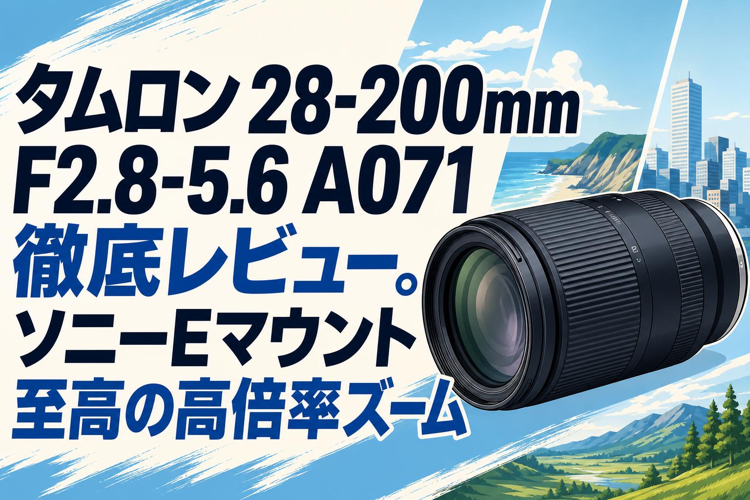 タムロン28-200mm F2.8-5.6 A071徹底レビュー。ソニーEマウント至高の