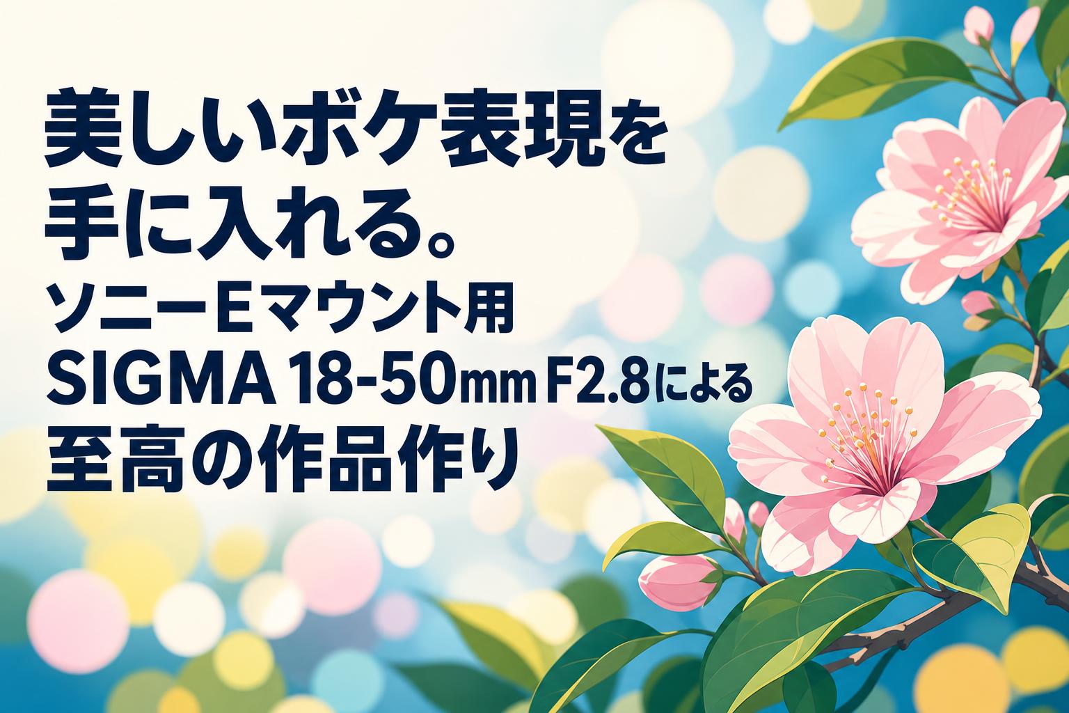 【半額以下】【新品未使用】DEEP　EMA18 美しいボケ表現を手に入れる。ソニーEマウント用SIGMA 18-50mm F2.8
