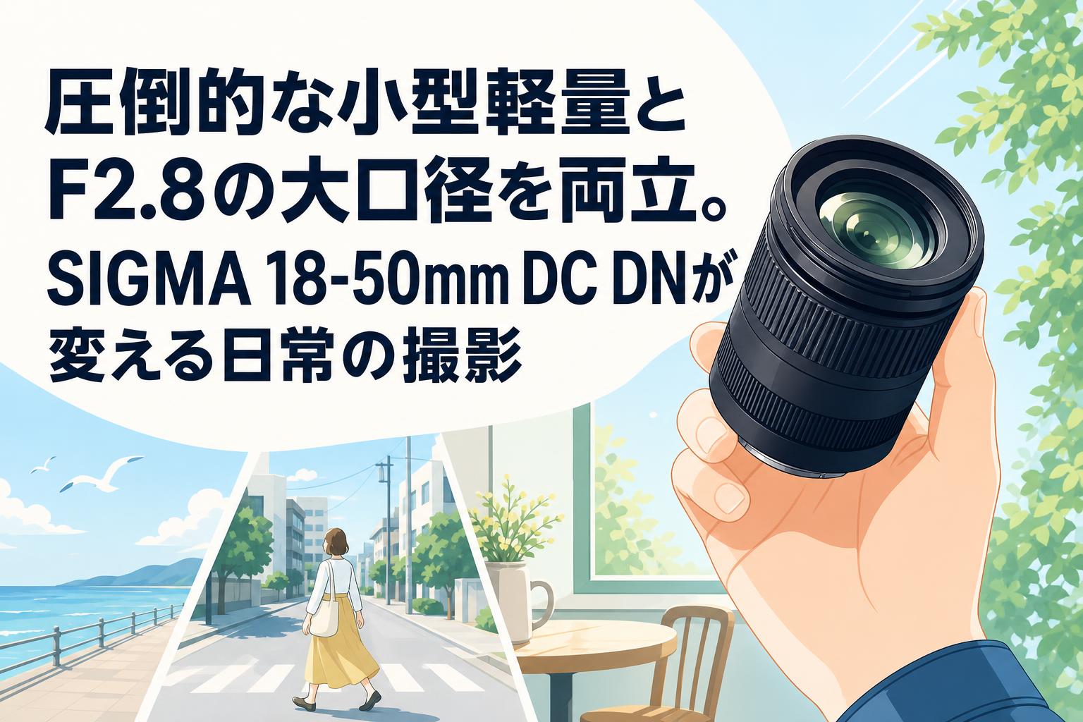 圧倒的な小型軽量とF2.8の大口径を両立。SIGMA 18-50mm DC DNが変える