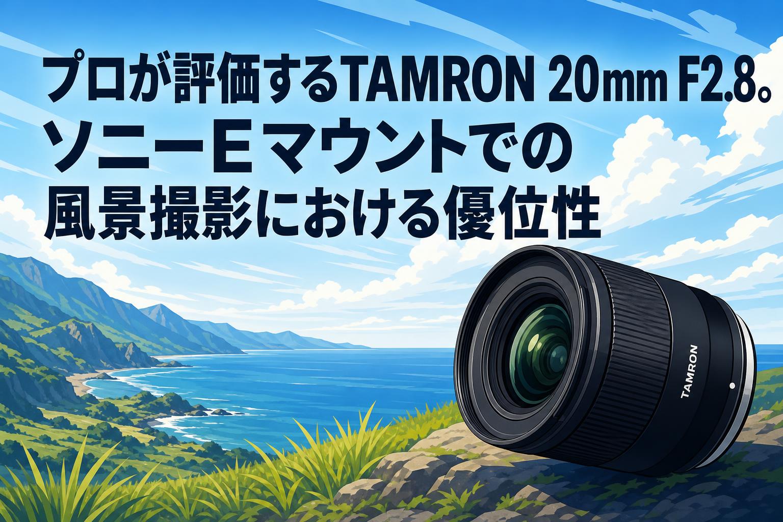 Tamron タムロン　20mm f2.8 ソニー Eマウント超広角　フルサイズ プロが評価するTAMRON 20mm F2.8。ソニーEマウントでの風景撮影