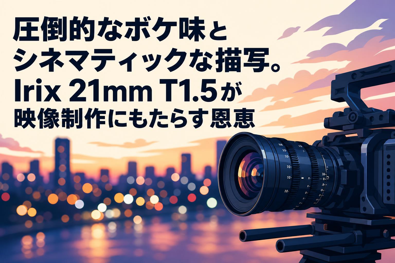 圧倒的なボケ味とシネマティックな描写。Irix 21mm T1.5が映像制作に