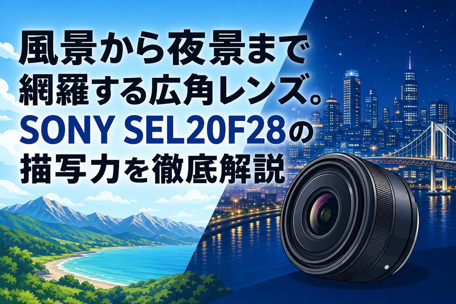 風景から夜景まで網羅する広角レンズ。SONY SEL20F28の描写力を徹底