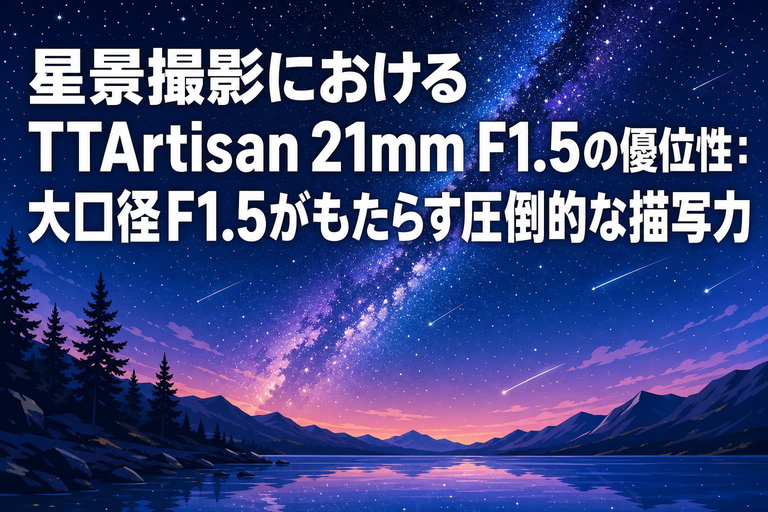 星景撮影におけるTTArtisan 21mm F1.5の優位性：大口径F1.5がもたらす