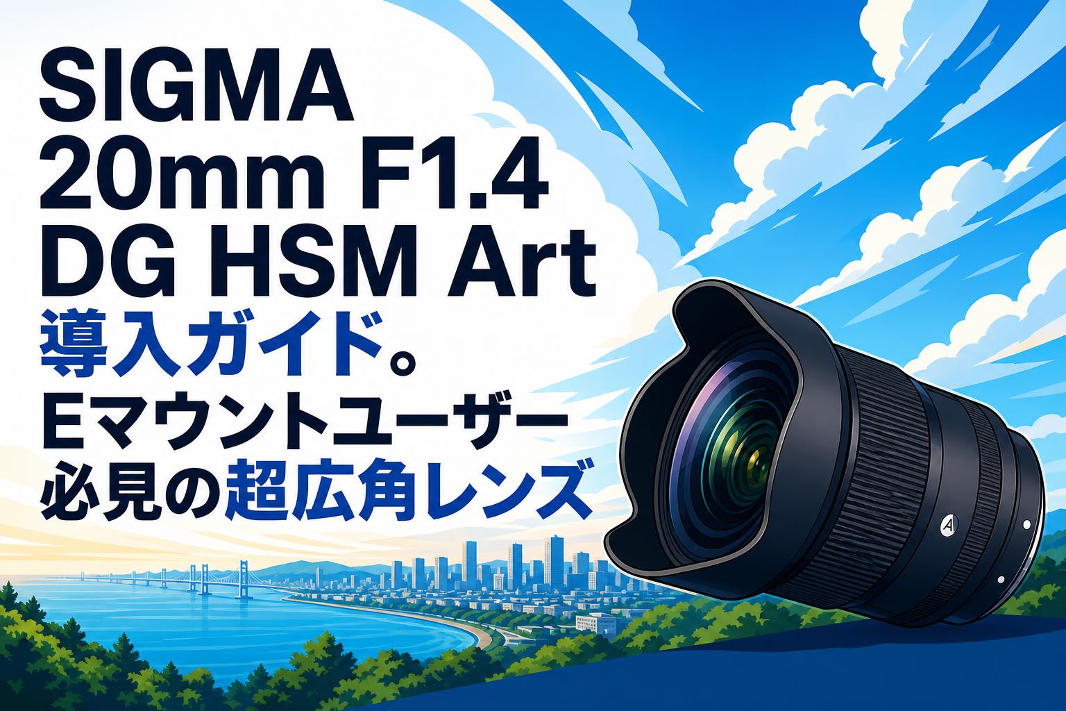 SIGMA 20mm F1.4 DG HSM Art 導入ガイド。Eマウントユーザー必見の超