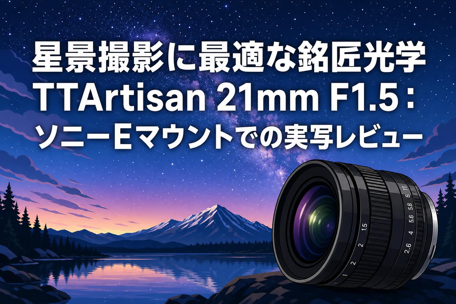 星景撮影に最適な銘匠光学 TTArtisan 21mm F1.5：ソニーEマウントでの