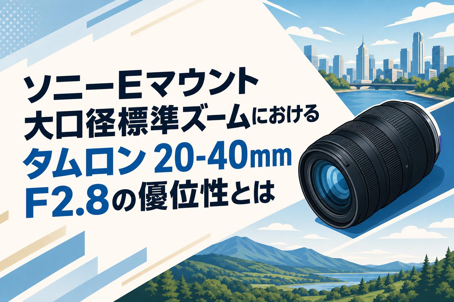 ソニーEマウント大口径標準ズームにおけるタムロン 20-40mm F2.8の優位
