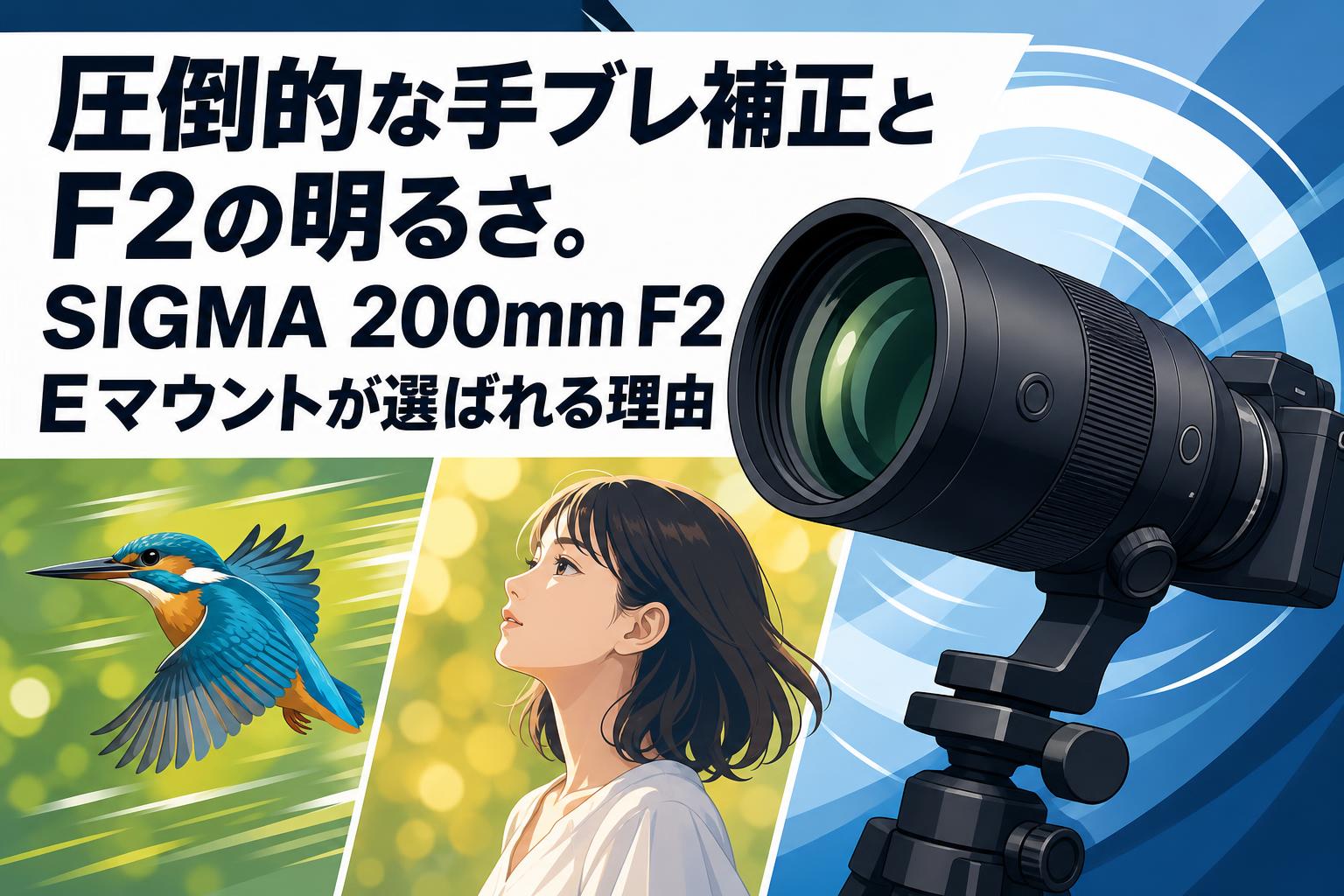 圧倒的な手ブレ補正とF2の明るさ。SIGMA 200mm F2 Eマウントが選ばれる