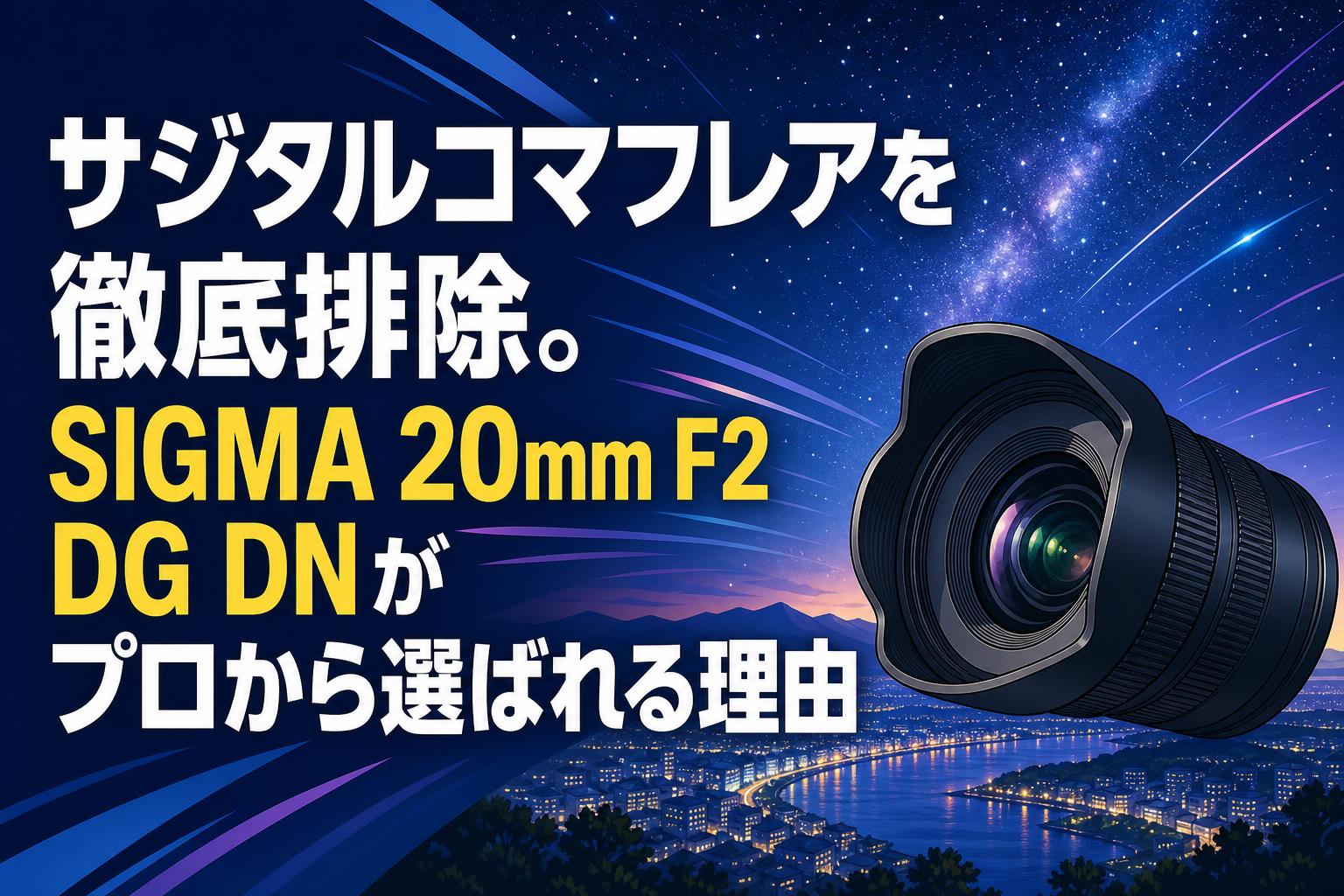 サジタルコマフレアを徹底排除。SIGMA 20mm F2 DG DNがプロから選ば