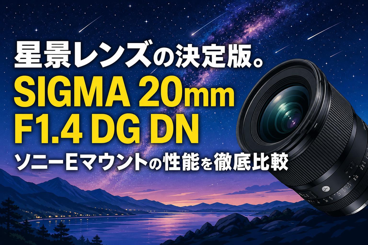 星景レンズの決定版。SIGMA 20mm F1.4 DG DN ソニーEマウントの性能を