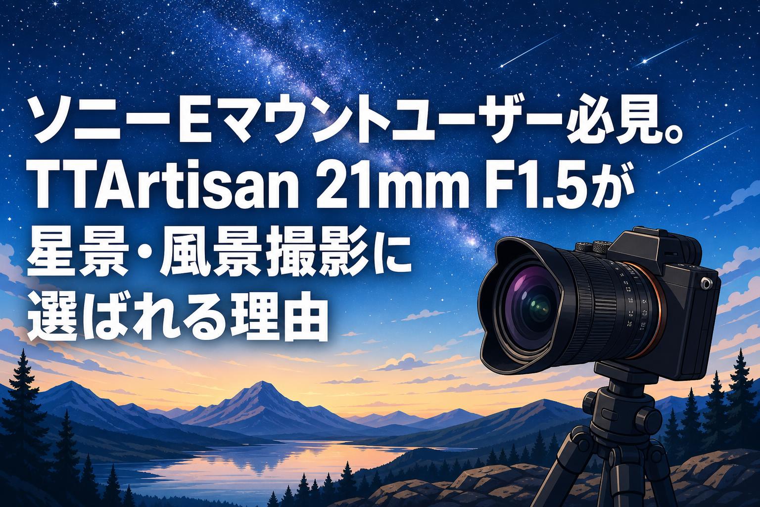 ソニーEマウントユーザー必見。TTArtisan 21mm F1.5が星景・風景撮影に