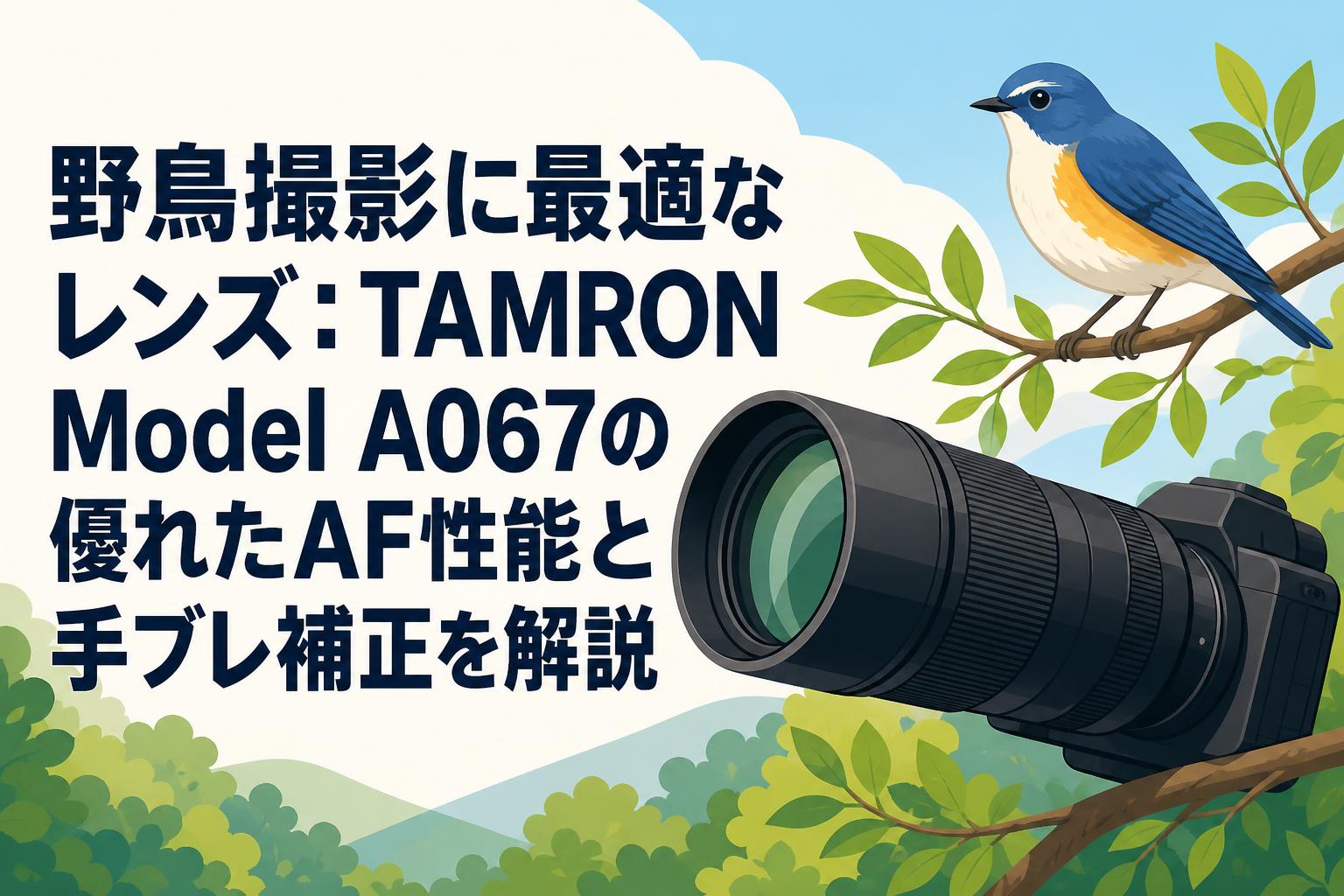 野鳥撮影に最適なレンズ：TAMRON Model A067の優れたAF性能と手ブレ
