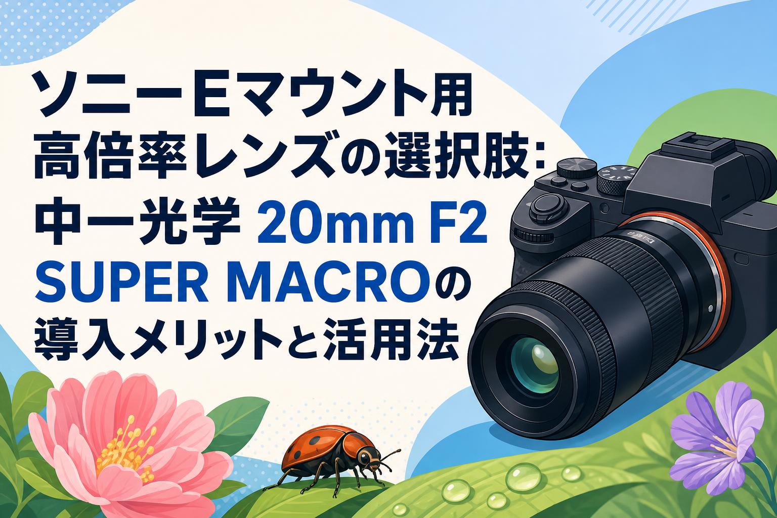 中一光学 FREEWAKER 20mm F2 スーパーマクロ ソニー 中一光学 FREEWALKER 20mm F2.0 SUPER MACRO 4-4.5:1ミラーレスカメラ