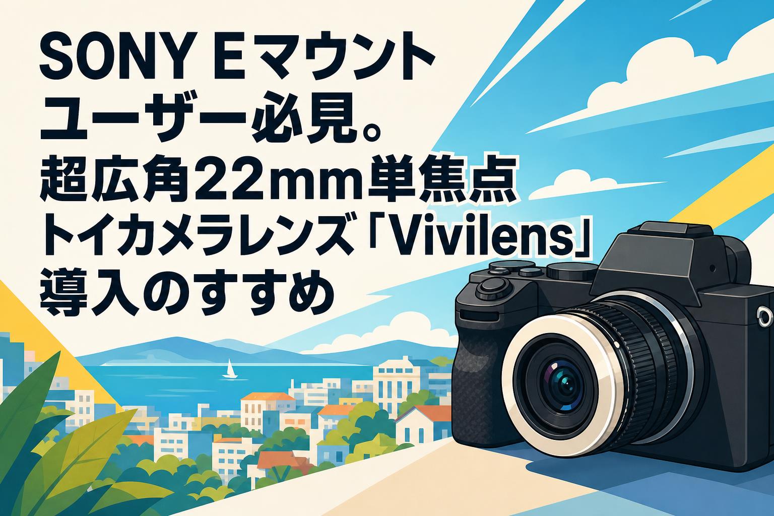 新品SONYデジタル一眼レフカメラ用レンズ SONY Eマウントユーザー必見。超広角22mm単焦点トイカメラレンズ