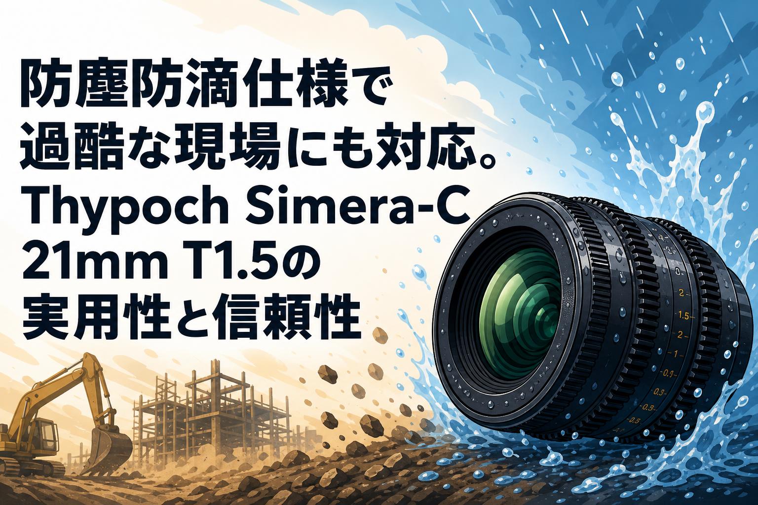 防塵防滴仕様で過酷な現場にも対応。Thypoch Simera-C 21mm T1.5の実用