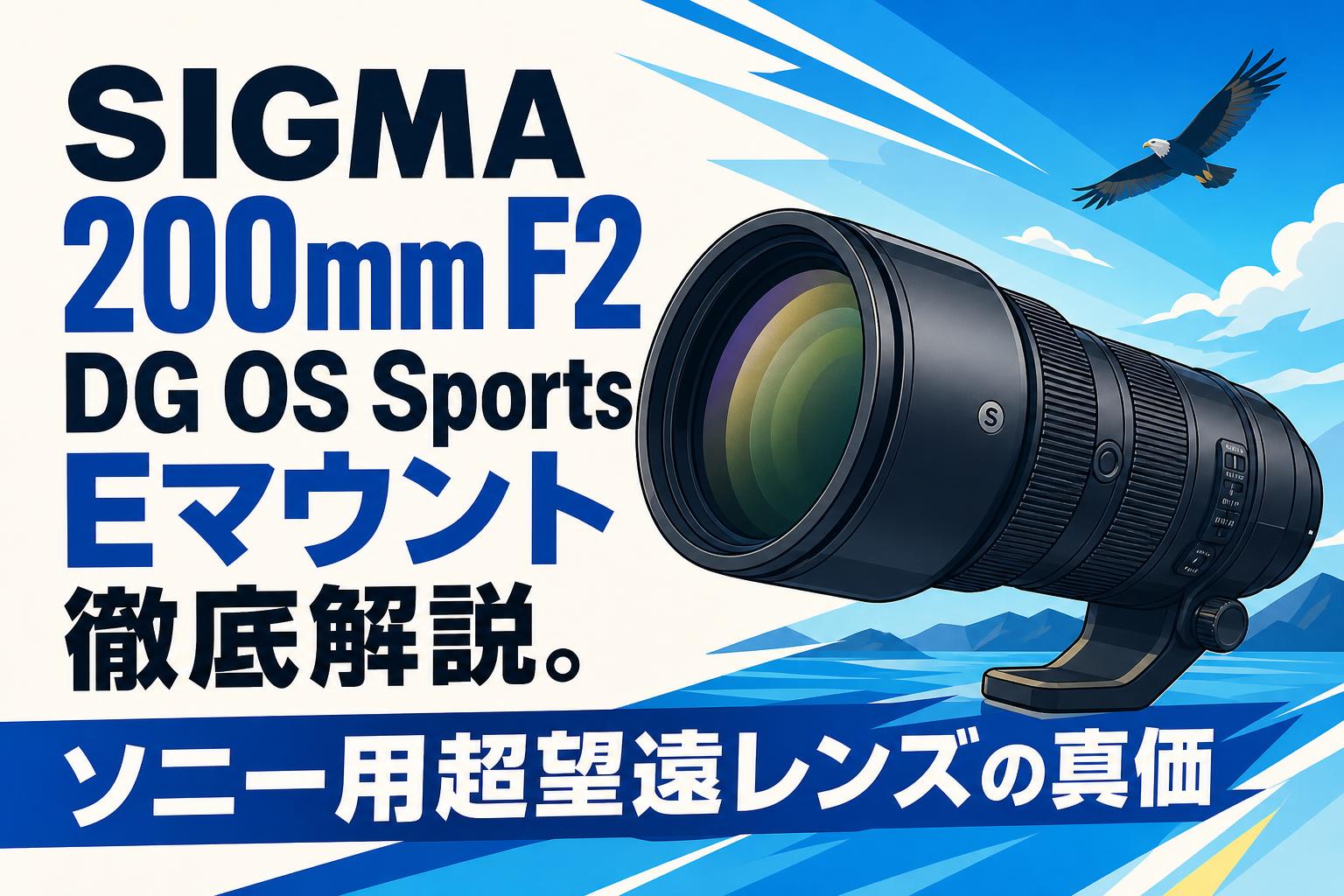SIGMA 200mm F2 DG OS Sports Eマウント徹底解説。ソニー用超望遠