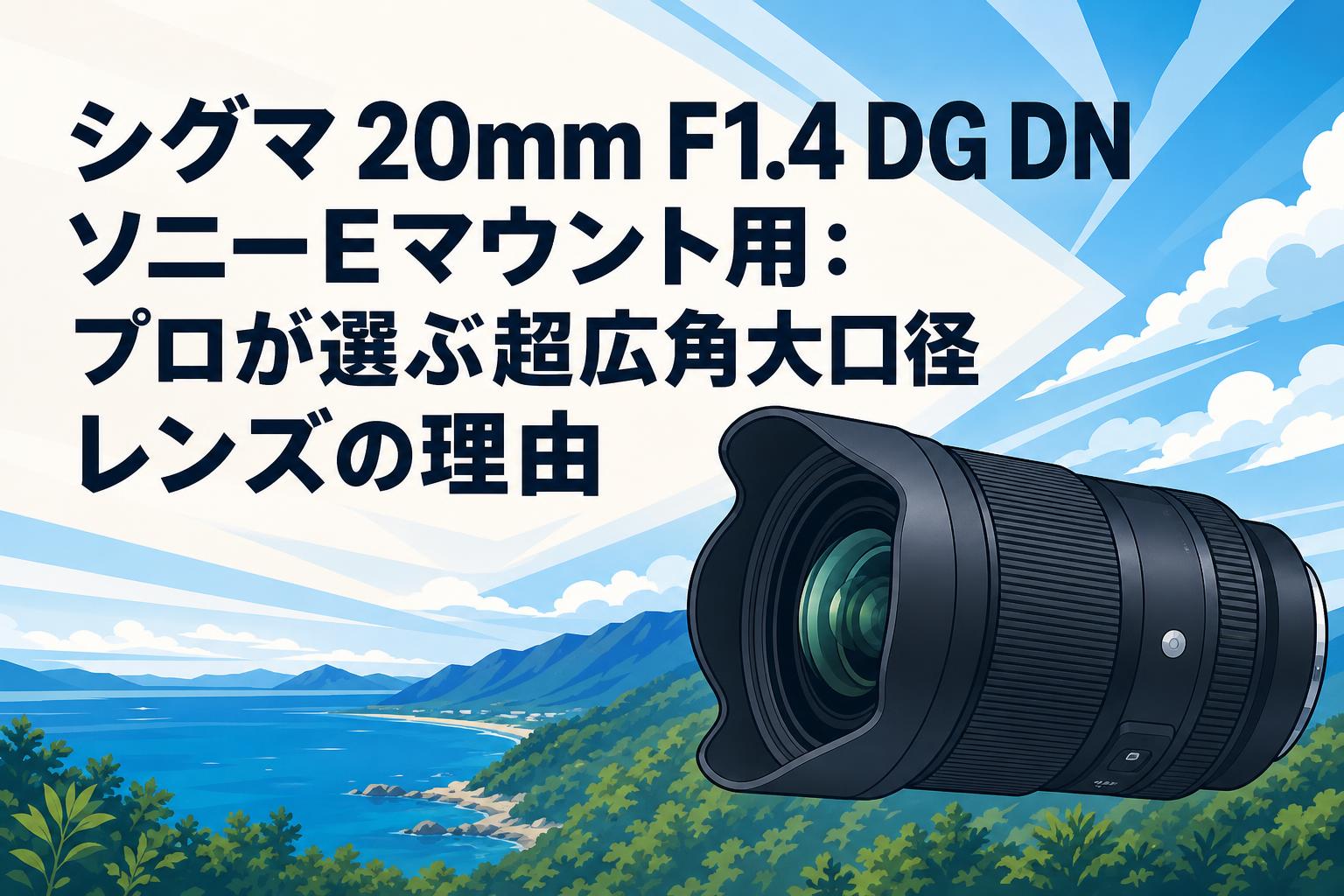 シグマ 20mm F1.4 DG DN ソニーEマウント用：プロが選ぶ超広角大口径