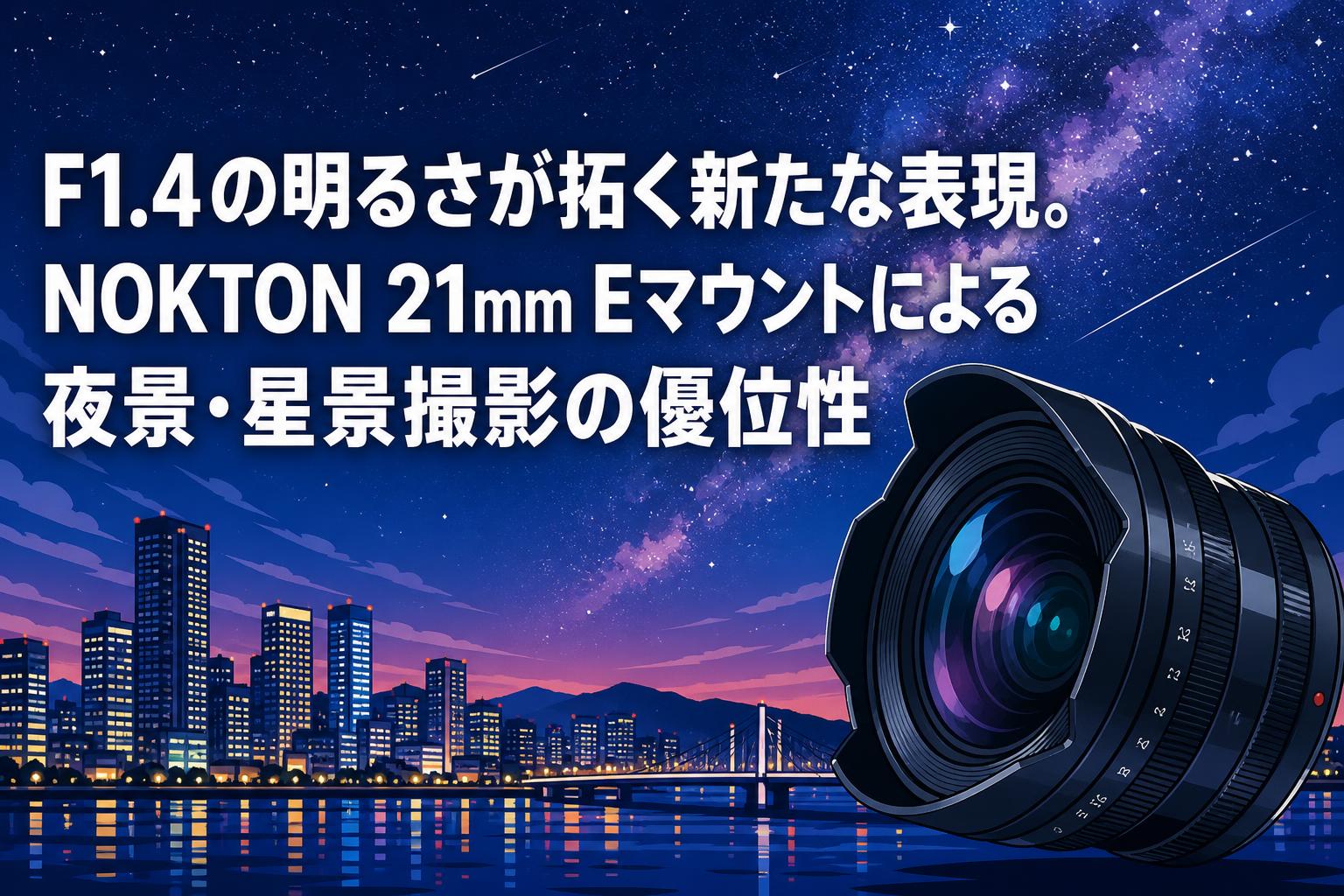 【誰も撮れない世界】NOKTON 21mm F1.4 VM 星空、マクロ、大ボケ F1.4の明るさが拓く新たな表現。NOKTON 21mm Eマウントによる夜景・星