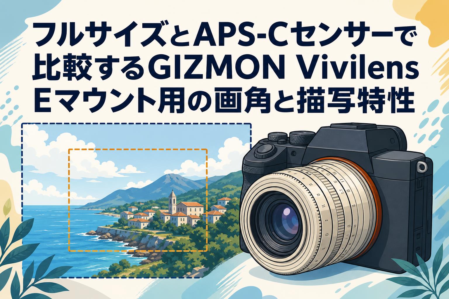 フルサイズとAPS-Cセンサーで比較するGIZMON Vivilens Eマウント用の画