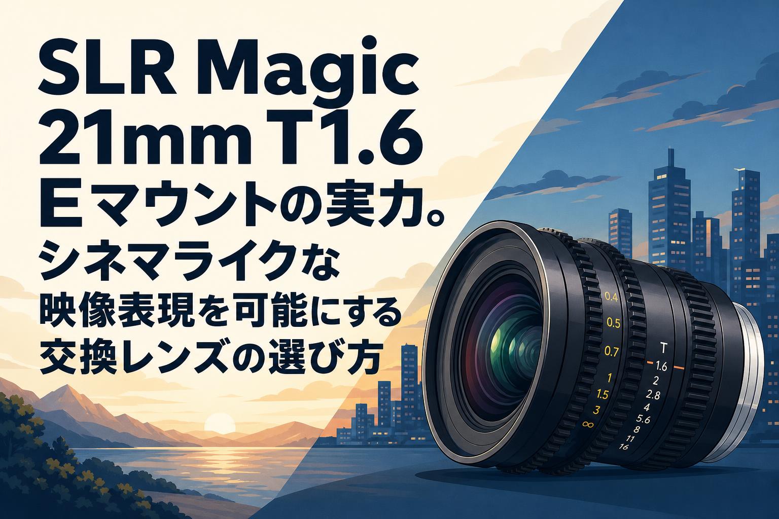 21mm CINE MicroPrime Magic SLR Eマウント T1.6 21mm MicroPrime Magic SLR T1.6 YouTube - レンズ(単焦点)