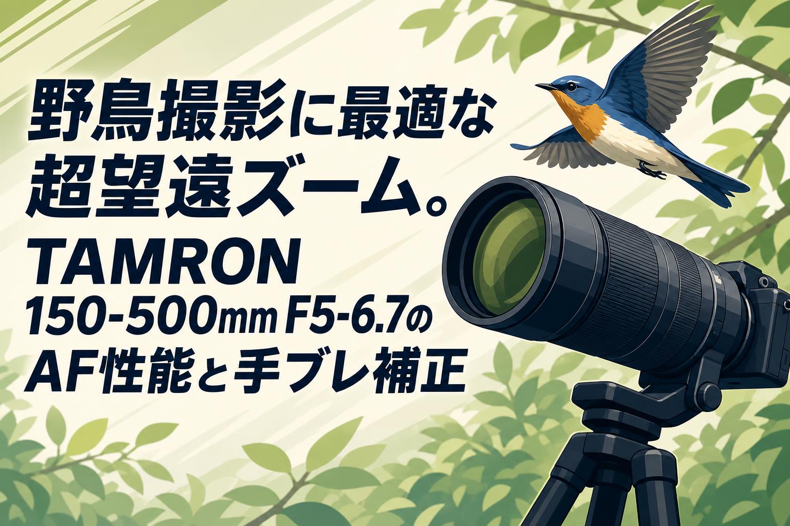 野鳥撮影に最適な超望遠ズーム。TAMRON 150-500mm F5-6.7のAF性能と手