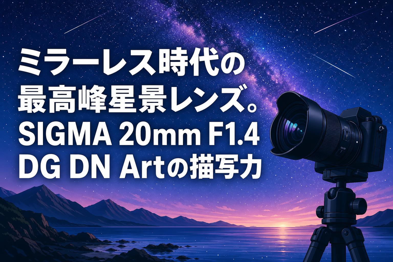 ミラーレス時代の最高峰星景レンズ。SIGMA 20mm F1.4 DG DN Artの描写