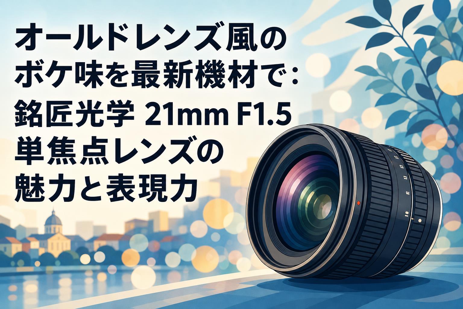 リッチなボケ！ハイスピード単焦点レンズ！【F1.2】の世界！ オールドレンズ風のボケ味を最新機材で：銘匠光学 21mm F1.5 単焦点
