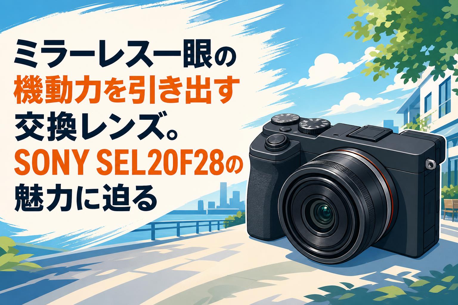 ミラーレス一眼の機動力を引き出す交換レンズ。SONY SEL20F28の魅力に