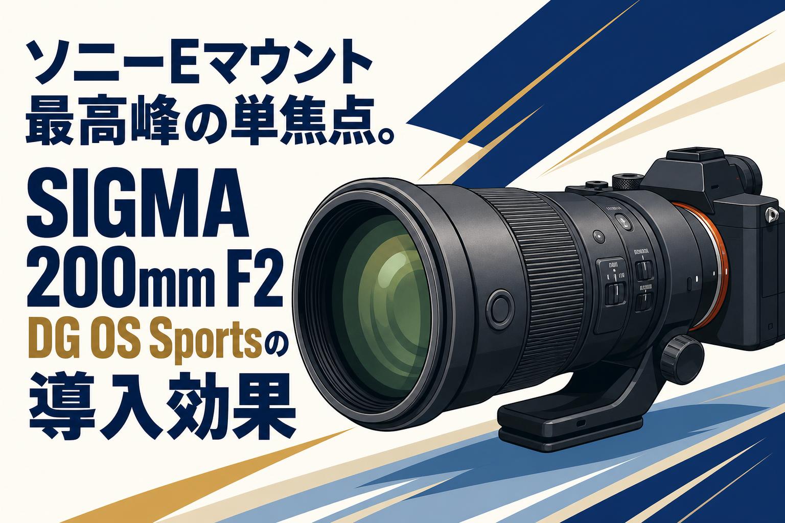 SIGMA Eマウント 単焦点レンズ ソニーEマウント最高峰の単焦点。SIGMA 200mm F2 DG OS Sportsの導入