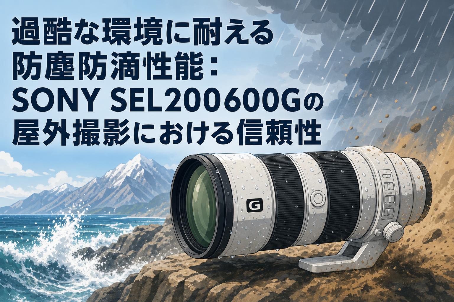 過酷な環境に耐える防塵防滴性能：SONY SEL200600Gの屋外撮影における