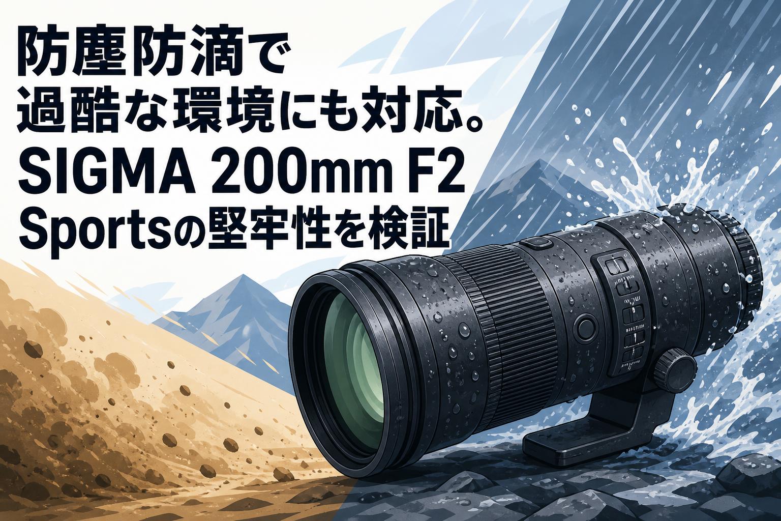 防塵防滴で過酷な環境にも対応。SIGMA 200mm F2 Sportsの堅牢性を検証
