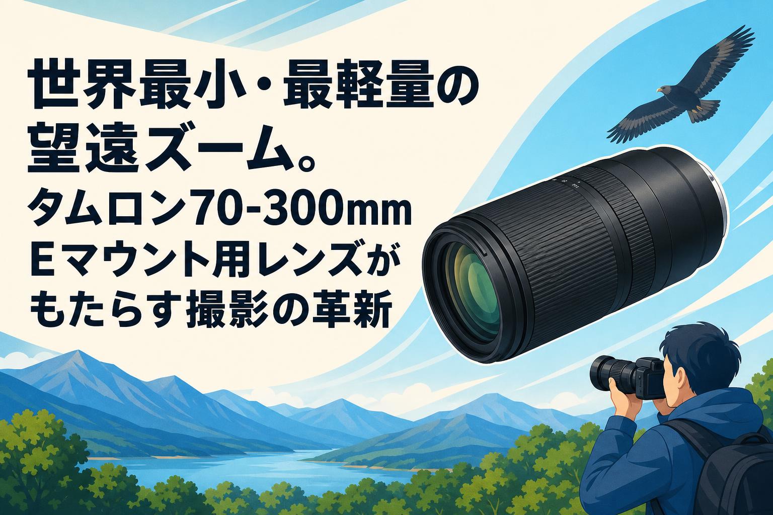 世界最小・最軽量の望遠ズーム。タムロン70-300mm Eマウント用レンズが