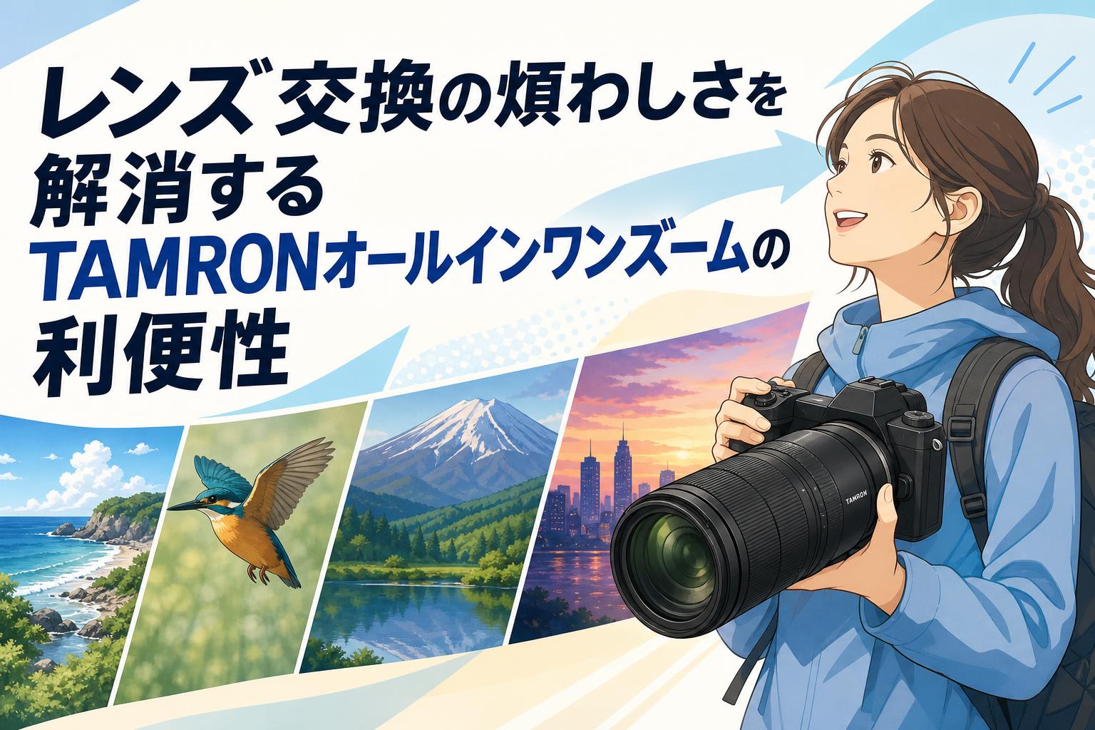 TAMRON 一眼レフ　レンズ　交換用 レンズ交換の煩わしさを解消するTAMRONオールインワンズームの利便性