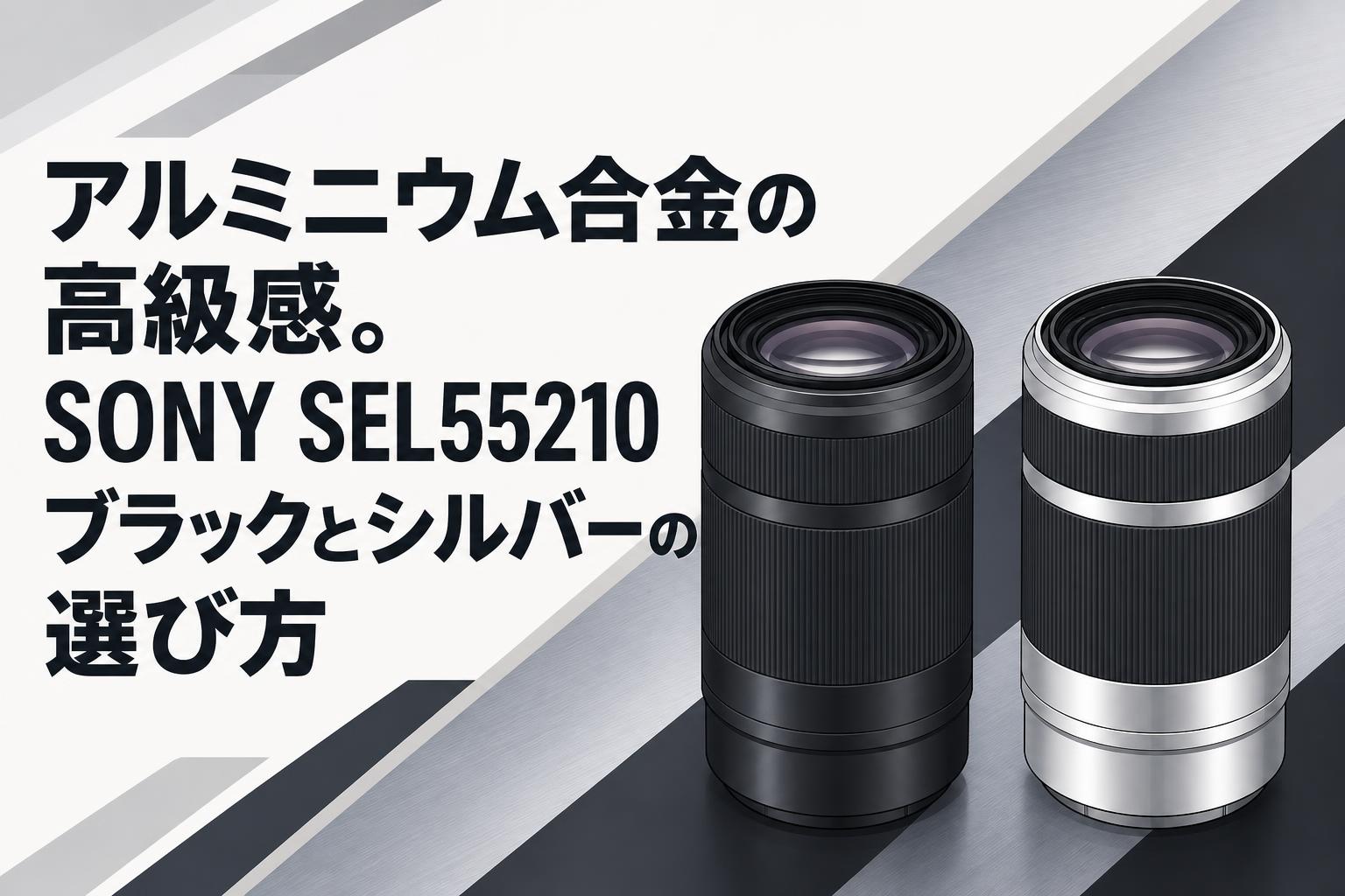 アルミニウム合金の高級感。SONY SEL55210ブラックとシルバーの選び方
