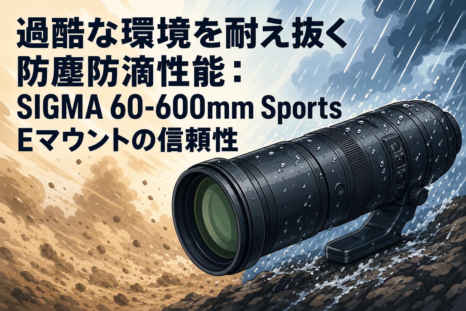 過酷な環境を耐え抜く防塵防滴性能：SIGMA 60-600mm Sports Eマウント