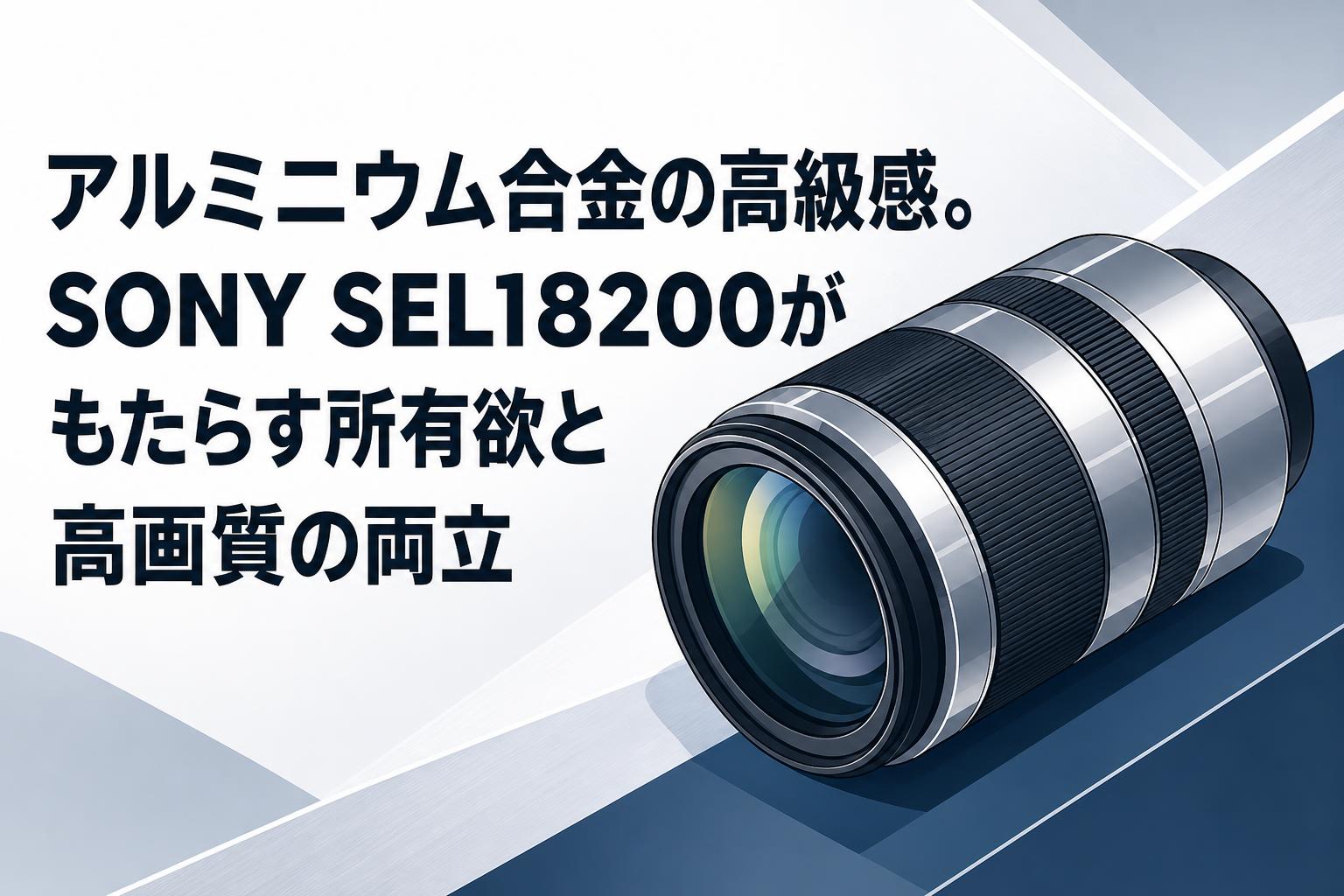 アルミニウム合金の高級感。SONY SEL18200がもたらす所有欲と高画質の