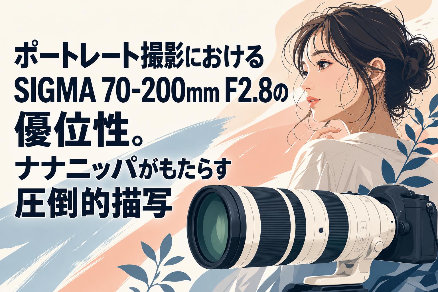 ポートレート撮影におけるSIGMA 70-200mm F2.8の優位性。ナナニッパが