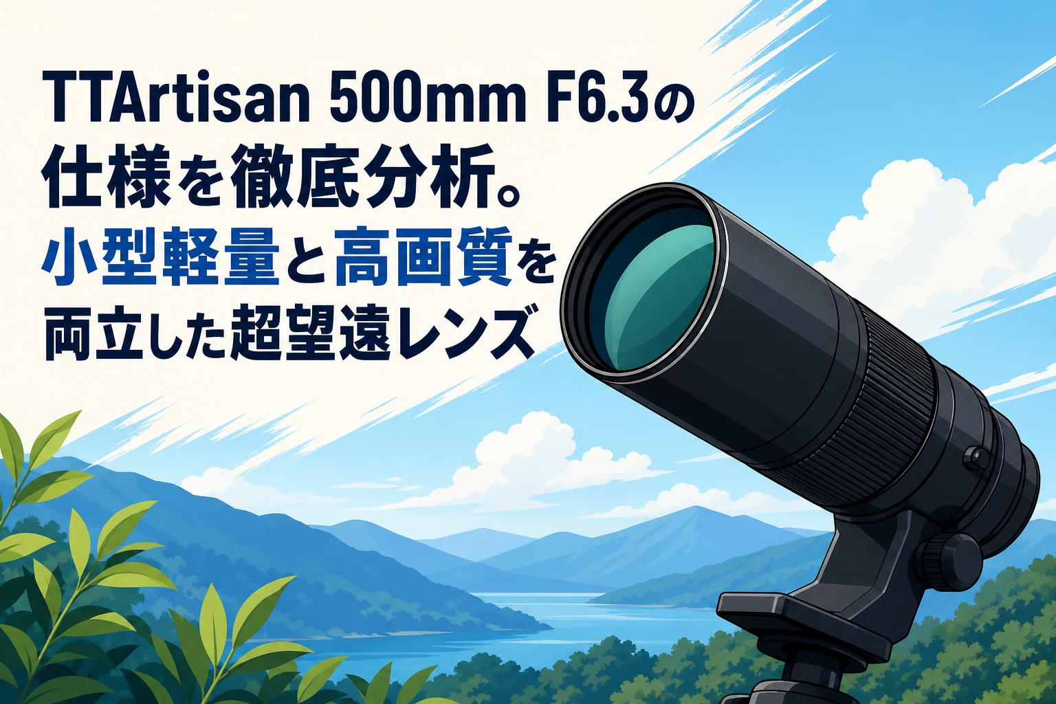 【新品開封済み】TTARTISAN500mmf6.3※商品説明読んでください TTArtisan 500mm F6.3の仕様を徹底分析。小型軽量と高画質を両立した超