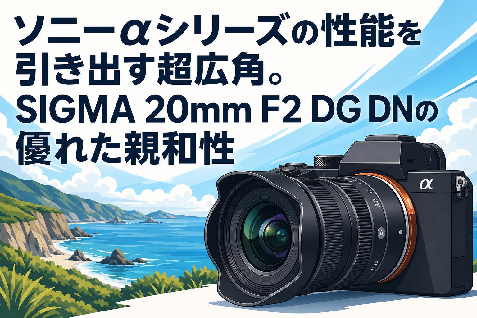 ソニーαシリーズの性能を引き出す超広角。SIGMA 20mm F2 DG DNの優れた