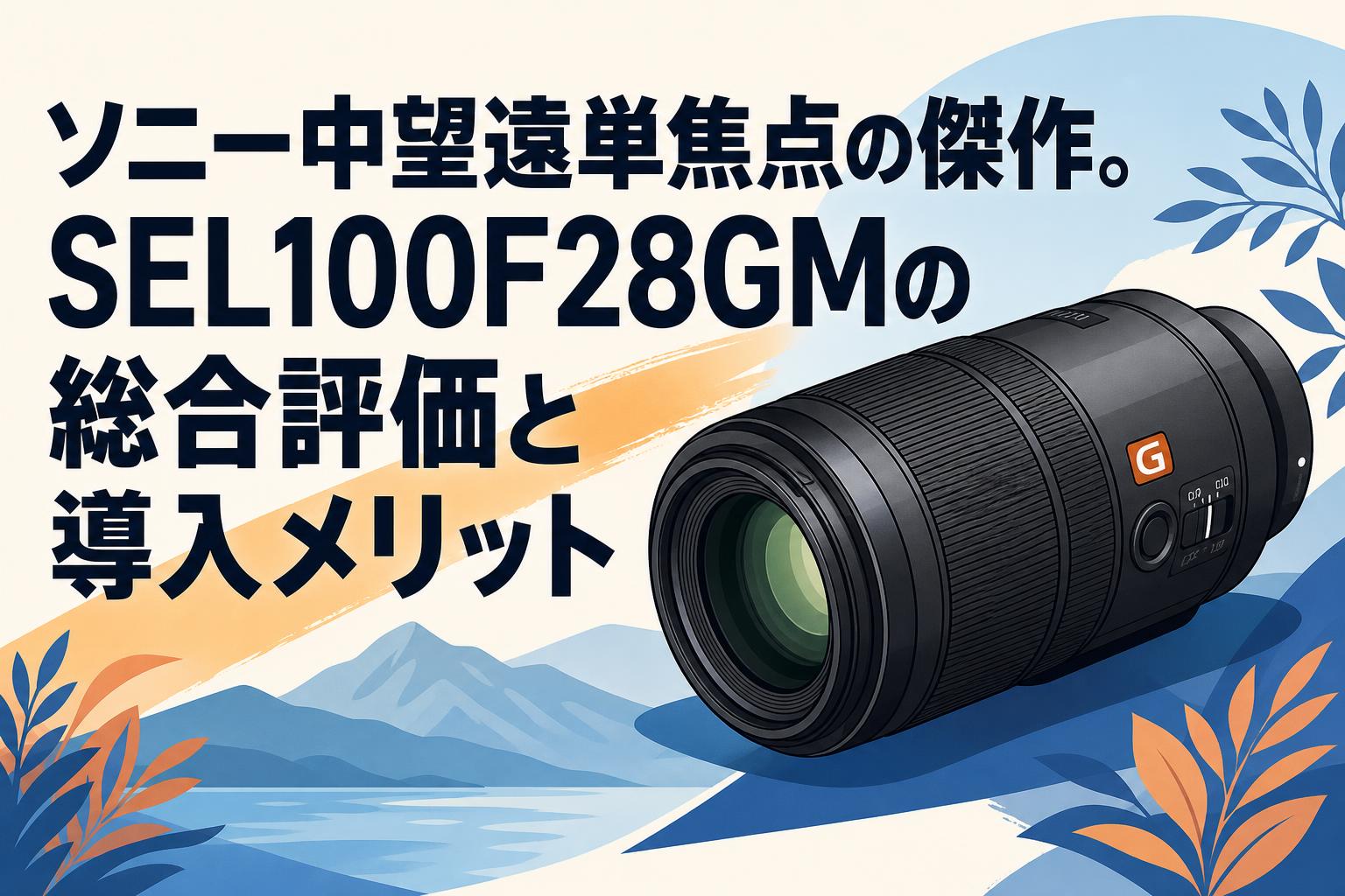 ソニー中望遠単焦点の傑作。SEL100F28GMの総合評価と導入メリット