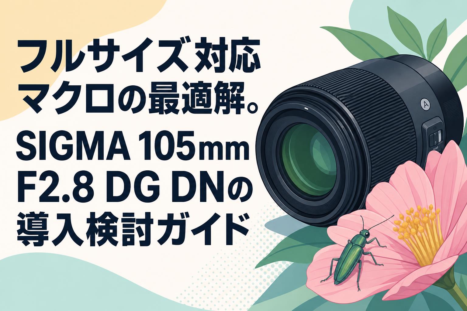 フルサイズ対応マクロの最適解。SIGMA 105mm F2.8 DG DNの導入検討