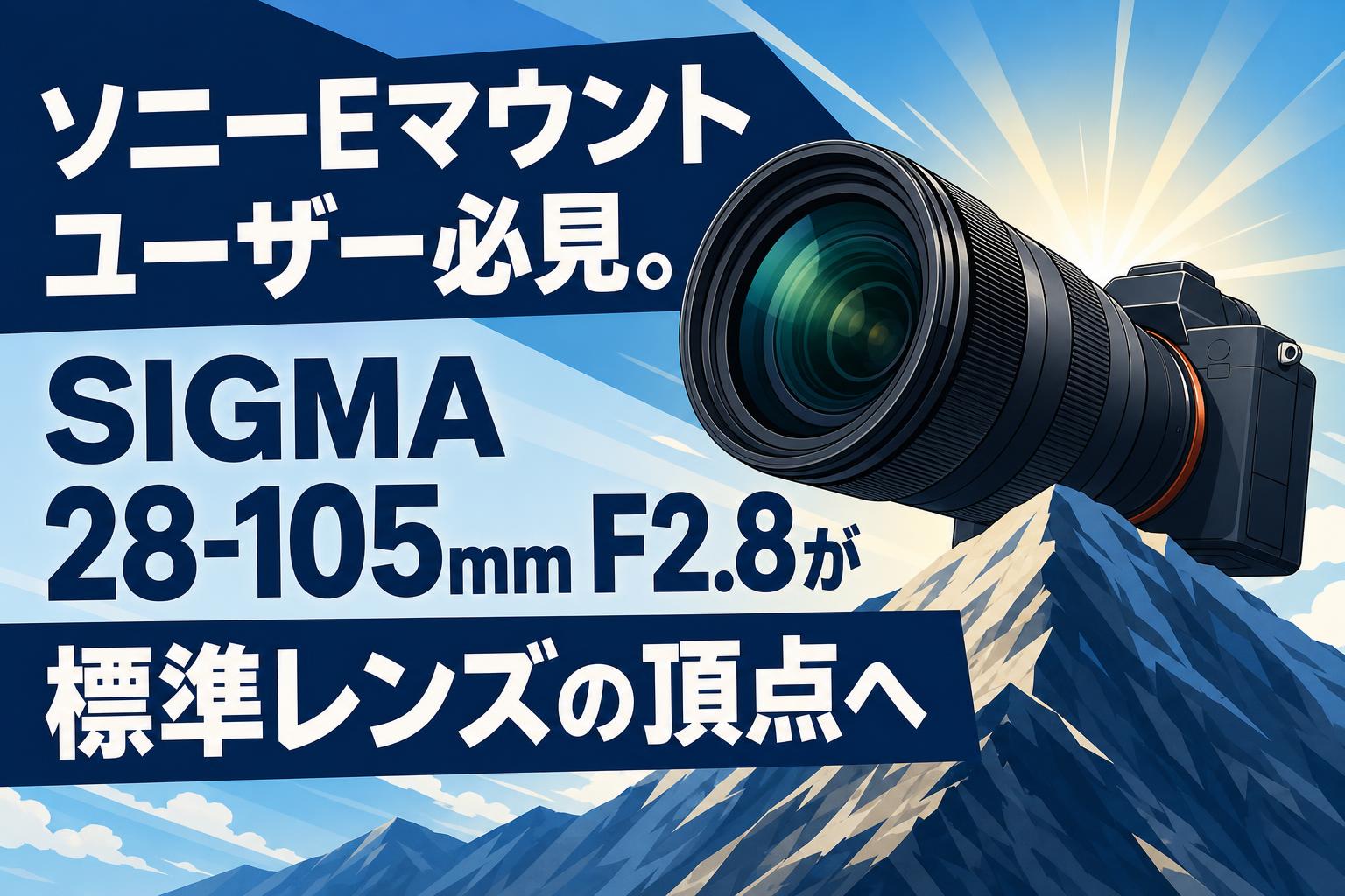 ソニーEマウントユーザー必見。SIGMA 28-105mm F2.8が標準レンズの頂点