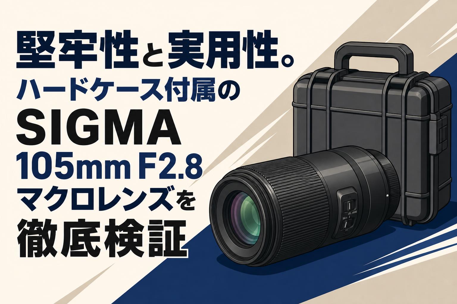 堅牢性と実用性。ハードケース付属のSIGMA 105mm F2.8マクロレンズを
