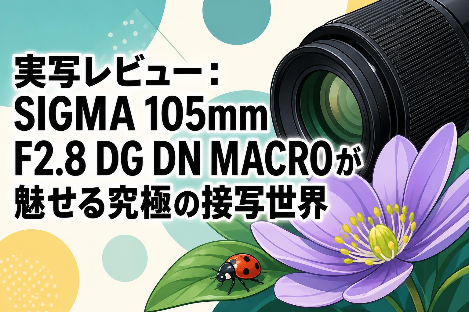 実写レビュー：SIGMA 105mm F2.8 DG DN MACROが魅せる究極の接写世界